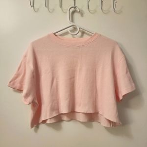 Aritzia TNA Cropped waffle-knit T-Shirt